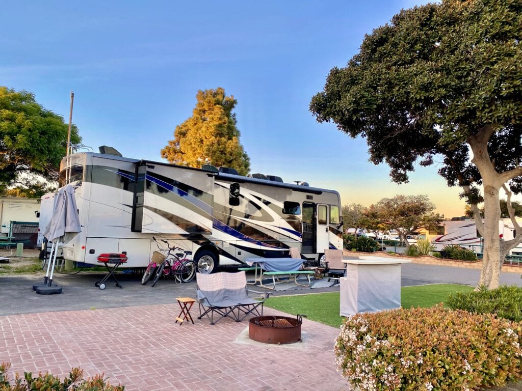 arriving at an RV park